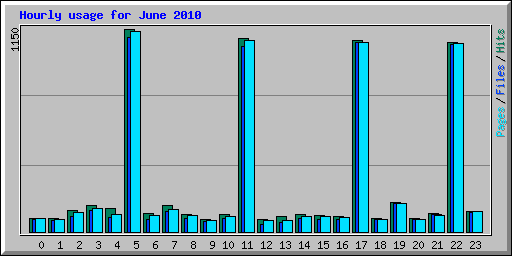 Hourly usage for June 2010