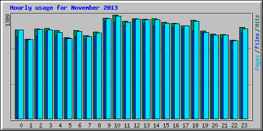 Hourly usage for November 2013