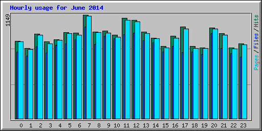 Hourly usage for June 2014