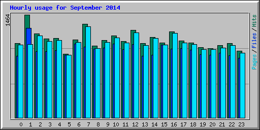 Hourly usage for September 2014