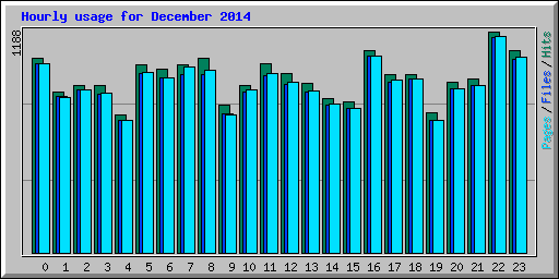 Hourly usage for December 2014