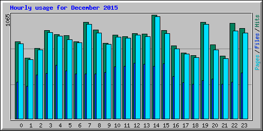 Hourly usage for December 2015