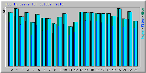 Hourly usage for October 2016
