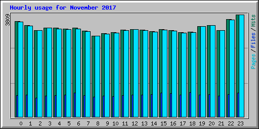 Hourly usage for November 2017