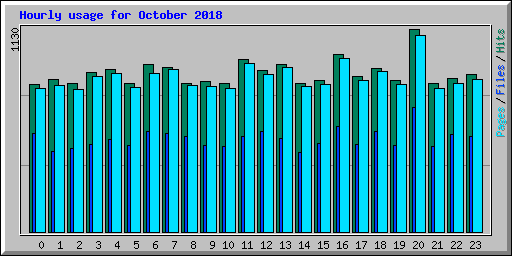 Hourly usage for October 2018