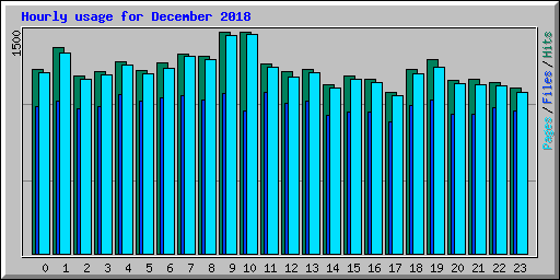 Hourly usage for December 2018