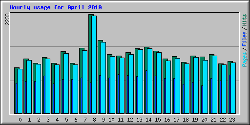 Hourly usage for April 2019