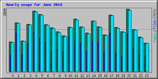 Hourly usage for June 2019