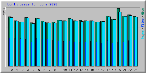 Hourly usage for June 2020