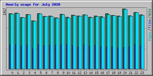 Hourly usage for July 2020