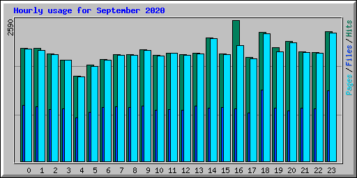 Hourly usage for September 2020