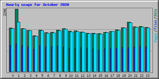 Hourly usage for October 2020