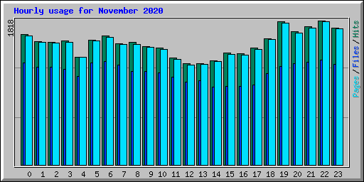 Hourly usage for November 2020