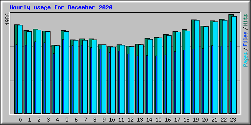Hourly usage for December 2020