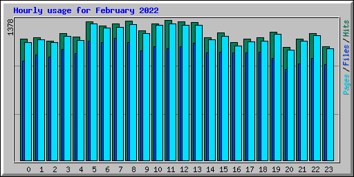 Hourly usage for February 2022