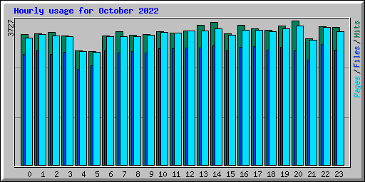 Hourly usage for October 2022