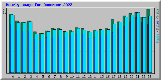 Hourly usage for December 2022