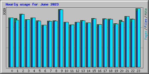 Hourly usage for June 2023