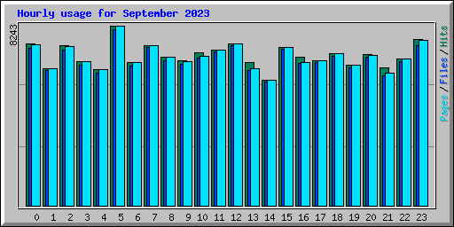 Hourly usage for September 2023