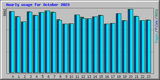 Hourly usage for October 2023
