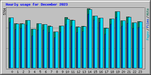 Hourly usage for December 2023