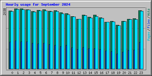 Hourly usage for September 2024