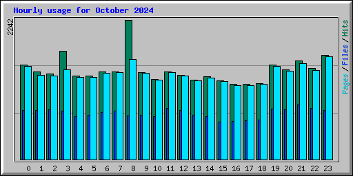 Hourly usage for October 2024