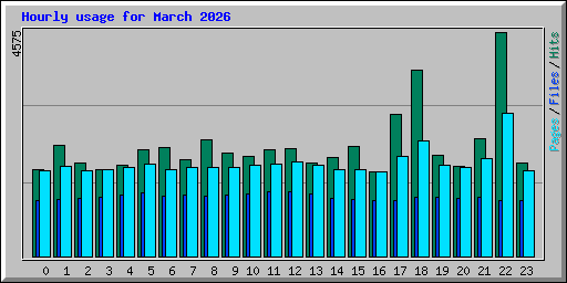 Hourly usage for March 2026