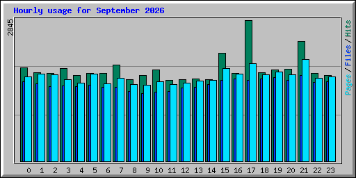 Hourly usage for September 2026