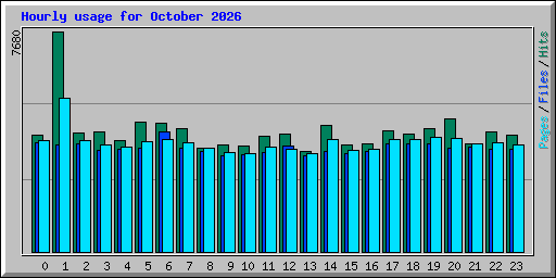 Hourly usage for October 2026